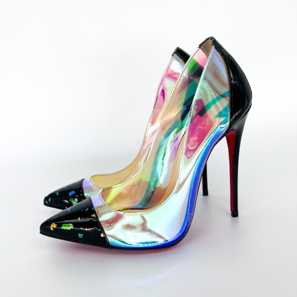Rare Louboutin Debout 120 Disco Hologram Pumps